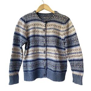 Tiara International Grandma‎ Fair Isle Cardigan Size S Cottagecore Grandmacore